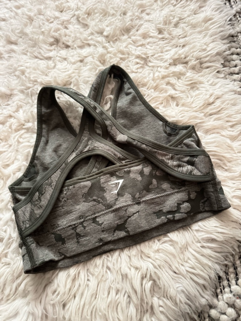 GYMSHARK green camo sports bra size small - Picture 3 of 4